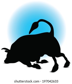 EPS 10 Vector illustration of Bull Silhouette