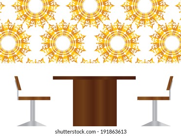 EPS 10 Vector illustration of business meeting table