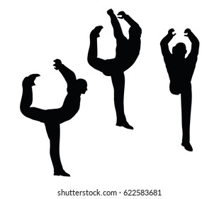 EPS 10 vector illustration of  businessman yoga pose on white background
