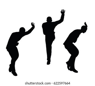 EPS 10 vector illustration of  businessman injured on white background
