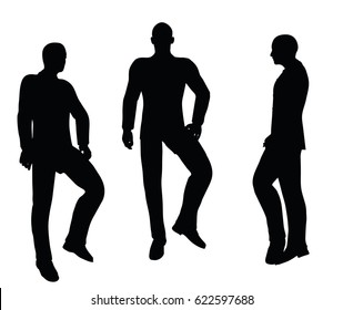 EPS 10 vector illustration of  businessman standing on white background
