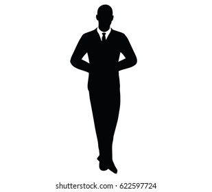 EPS 10 vector illustration of  businessman standing on white background
