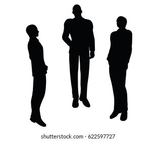 EPS 10 vector illustration of  businessman standing on white background