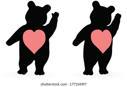 EPS 10 vector illustration of cartoon teddy bear