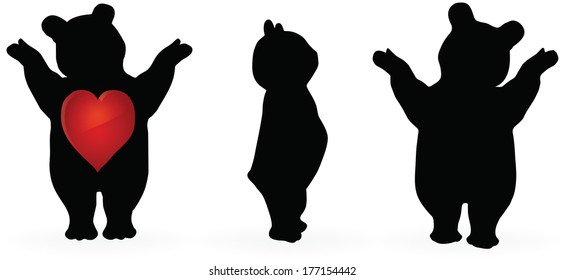 EPS 10 vector illustration of cartoon teddy bear