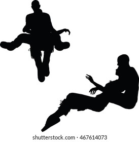 EPS 10 vector illustration of a couple silhouette