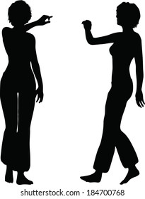 EPS 10 Vector Illustration of dancer woman silhouette