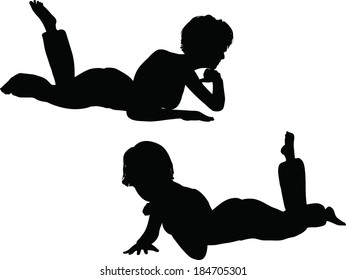 EPS 10 Vector Illustration of dancer woman silhouette