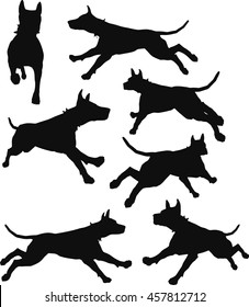 EPS 10 vector illustration of dog silhouette in black 
