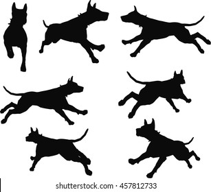 EPS 10 vector illustration of dog silhouette in black 