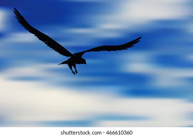 EPS 10 vector illustration of eagle silhouette