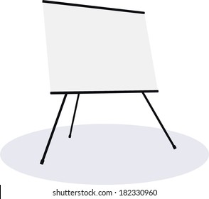 EPS 10 Vector Illustration of Empty presentation flipchart board