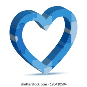 EPS 10 Vector Illustration of favorite icon in puzzle