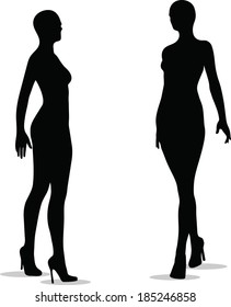 EPS 10 Vector Illustration of female legs with high heels
