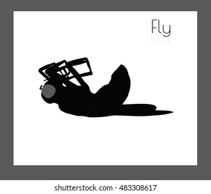 EPS 10 vector illustration of fly on white background
