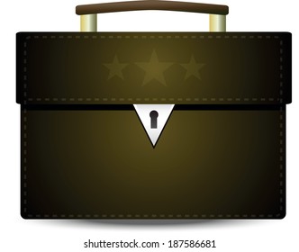 EPS 10 Vector illustration of front view of a briefcase