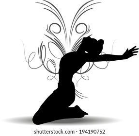 EPS 10 Vector illustration of Funky Girl Silhouette