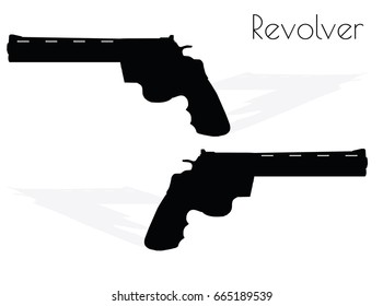 EPS 10 vector illustration of gun silhouette on white background