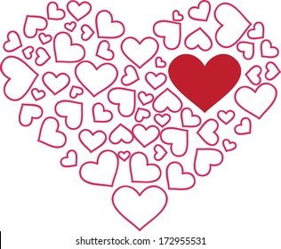 eps 10 vector of  illustration heart for valentine's day