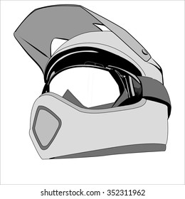 eps 10, vector illustration helmet safety for motorcycle racing.