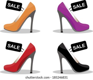 EPS 10 Vector Illustration of High Heels Shoes