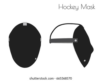 EPS 10 vector illustration of Hockey Mask silhouette on white background