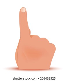 EPS 10 Vector Illustration - human hand and finger pointing or pressing