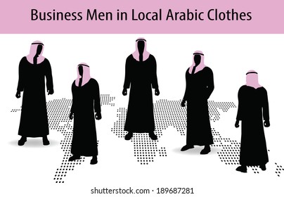 EPS 10 Vector Illustration of man in middle east style clothing dress