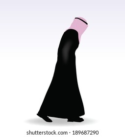 EPS 10 Vector Illustration of man in middle east style clothing dress