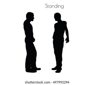 EPS 10 vector illustration of a man in Standing  pose on white background