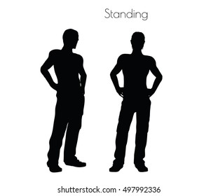 EPS 10 vector illustration of a man in Standing  pose on white background
