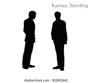 EPS 10 vector illustration of man in  Business Standing pose on white background