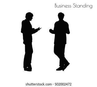 EPS 10 vector illustration of man in  Business Standing pose on white background