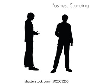 EPS 10 vector illustration of man in  Business Standing pose on white background
