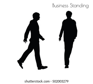 EPS 10 vector illustration of man in  Business Standing pose on white background