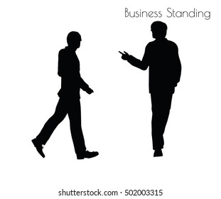 EPS 10 vector illustration of man in  Business Standing pose on white background
