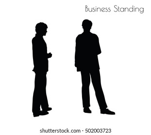 EPS 10 vector illustration of man in  Business Standing pose on white background
