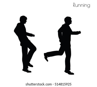 EPS 10 vector illustration of man in Running pose on white background