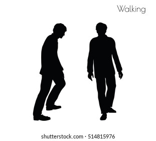 EPS 10 vector illustration of man in Walking pose on white background
