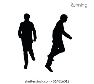 EPS 10 vector illustration of man in Running pose on white background