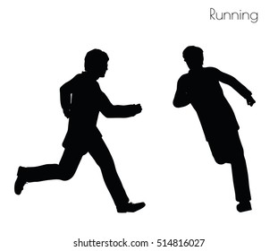 EPS 10 vector illustration of man in Running pose on white background