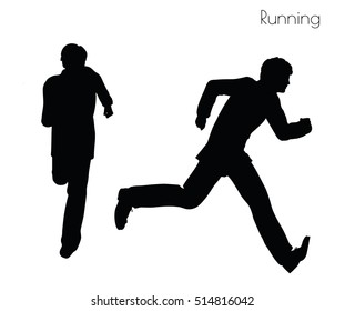 EPS 10 vector illustration of man in Running pose on white background
