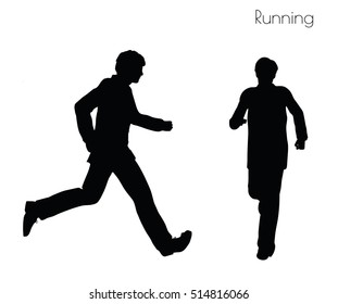 EPS 10 vector illustration of man in Running pose on white background