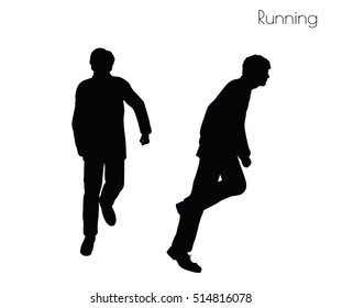 EPS 10 vector illustration of man in Running pose on white background