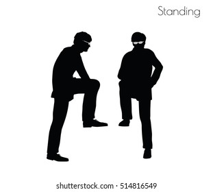 EPS 10 vector illustration of man in Standing  pose on white background
