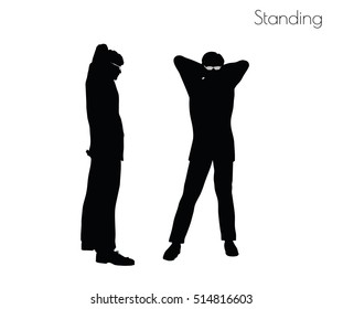 EPS 10 vector illustration of man in Standing  pose on white background