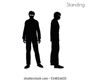 EPS 10 vector illustration of man in Standing  pose on white background
