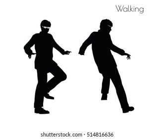 EPS 10 vector illustration of man in Walking pose on white background