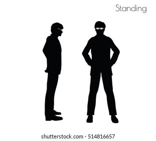 EPS 10 vector illustration of man in Standing  pose on white background
