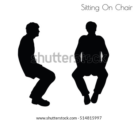EPS 10 Vector Illustration Man Sitting Stock Vector (Royalty Free